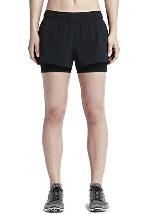 Жіночі шорти nike full flex 2 in 1 2.0 short 777488-010 - xs