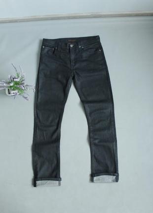 Nudie jeans tube tom back in black блестящие 29 черные джинсы мужские нули джинс левис левайс edwin итальянские s