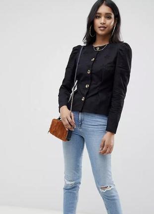 Блуза прошва черная блузка рубашка женская на пуговицах натуральная однотонная картон длинный рукав хлопковый топ