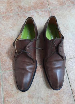 Итальянские кожаные коричневые туфли