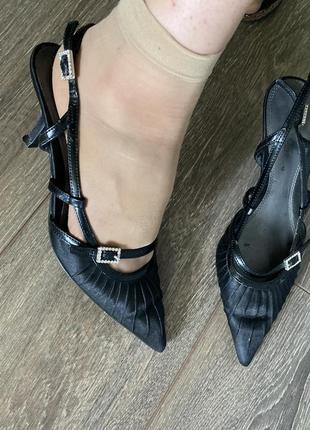 Graceland 38рр 25 см устілка ідеальні вечірні текстильні атлас туфлі босоніжки мюлі...