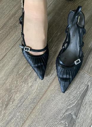 Graceland 38рр 25 см устілка ідеальні вечірні текстильні атлас туфлі босоніжки мюлі...