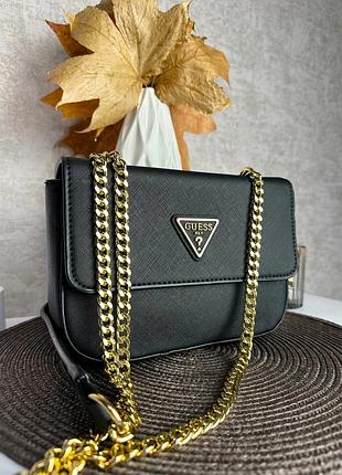 Черная сумка guess logo classic 5