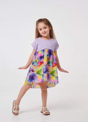Сукня з кокеткою для дівчинки smil 120349 фіолетовий
