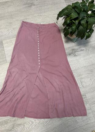 Спідниця міді юбка з розрізом по переду