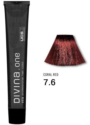 Фарба для волосся 7.6 divina. one 60ml русий червоний