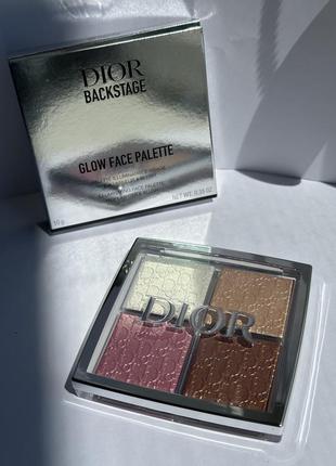 Dior backstage палитра хайлайтеров glow face palette 001 universal