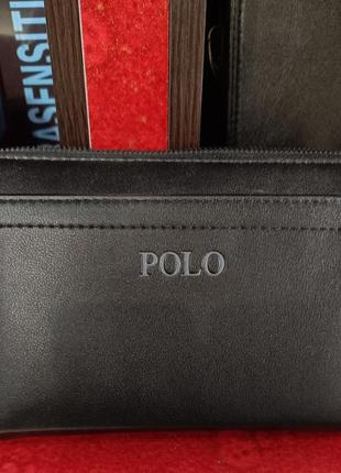 Чоловіче шкіряне портмоне polo гаманець гаманець клатч