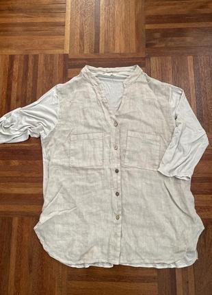 Нова дизайнерська блуза сорочка льон віскоза sa ‘ sa  розмір універсальний італія