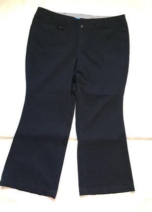 Плотные женские коттоновые брюки клеш / высокая посадка / тм lane bryant батал