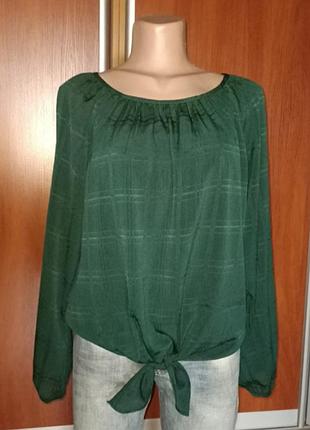 Блуза женская изумрудная