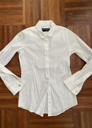 Новая белая дизайнерская хлопковая рубашка the kooples xs франция 🇫🇷