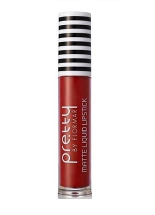 Помада для губ pretty by flormar matte liquid lipstick 008 - live vermillion