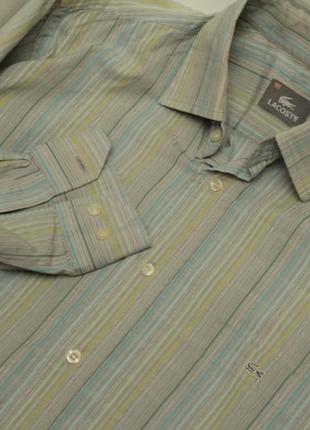 Lacoste 38 m-l рубашка из хлопка структурного плетения
