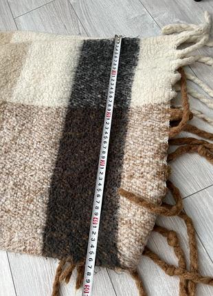 Большой теплый шарф h&amp;m шарф в клетку в бежевых цветах объемный теплый шарф из дреде