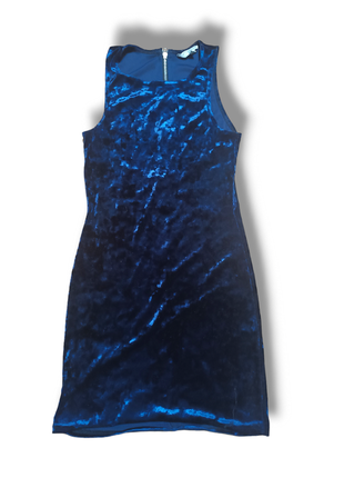Синее бархатное платье платье сарафан