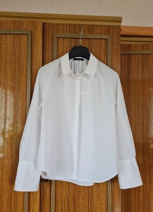 Шикарная белоснежная коттоновая блуза