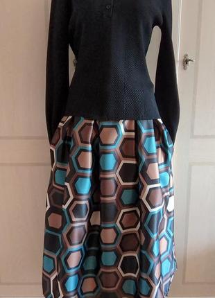 Стильная атласная юбка от new stile. италия.