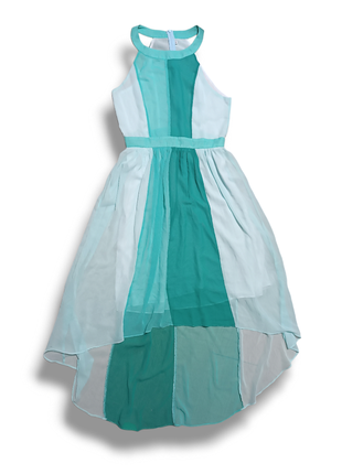 Бирюзовое шифоновое легкое платье сарафан