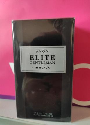 Туалетна вода elite gentleman in black avon 75 мл