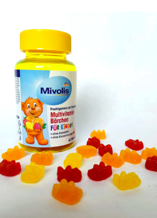 Мультивітаміни ведмедики міволіс 60 штук для дітей mivolis
