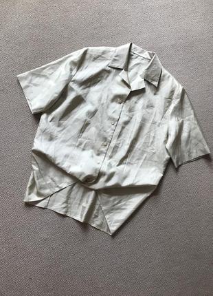 Шелк 100% блуза фисташковая
