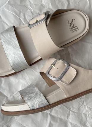 Кожаные шлепанцы söfft 6.5us