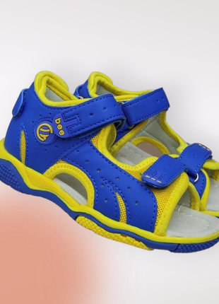 Маломеры босоножки сандалии для девочки мальчика синие, жёлтые спортивные маломеры