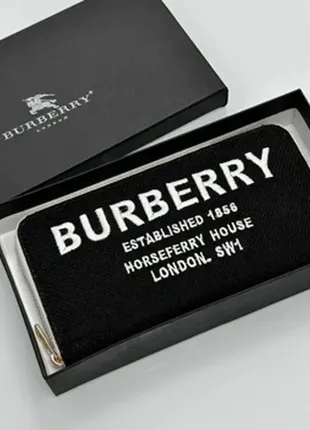 🔥 кошелек в стиле burberry wallet textile black/white