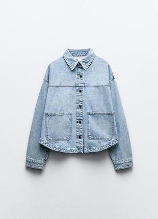 Zara джинсова куртка сорочка
