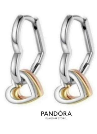 Серьги кольца серебро silver_pandora original трансформеры