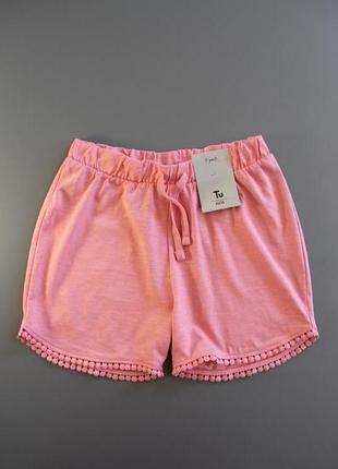Легкие розовые шорты для девочки 5 - 6 лет