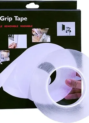 Многоразовая гелиевая лента 891c ivy grip tape 3 м прозрачная клеится на любые поверхности