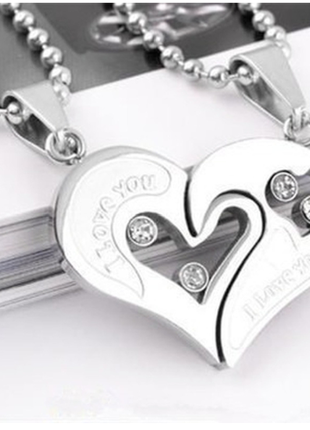 Модные оригинальные ожерелья с сердечками для пары