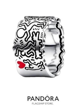 Кольцо кольцо серебро silver_pandora original "любовь и люди"