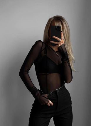 Лонгслив сетка