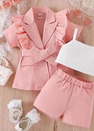 Очень стильный комплект тройка для ваших девочек(4)