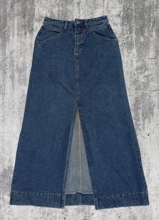 Юбка джинсовая, максы, меди, y2k