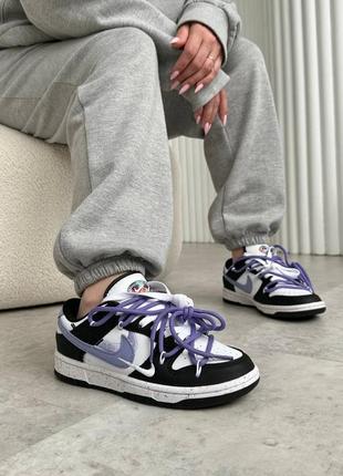 Кроссовки nike sb dunk low black purple