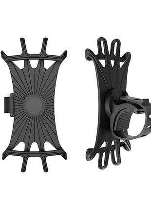 Велосипедный держатель для телефона паук черный силиконовое крепление фиксатор на руль смартфон