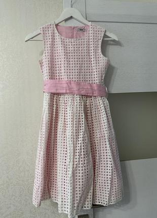 Розовое детское платье. туречковина