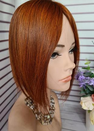 Накладка макушка топпер челка полупарик 100% натуральный волос.