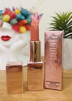 Оригинальный помада для губ too faced lady bold em-power pigment lipstick 05 level up