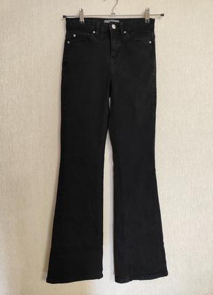 Чорні джинси кльош, висока посадка, плотний джинс demin co🔹 primark