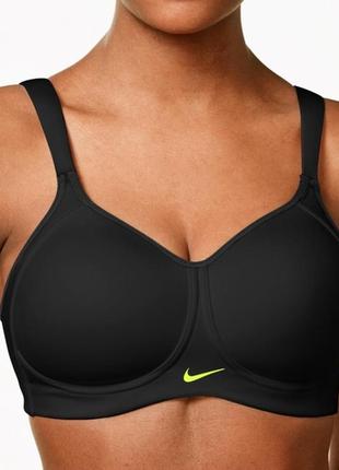 Nike pro hero high support black sports bra бюстгальтер топ бра