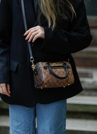 Сумка жіноча coach rowan satchel in signature canvas (арт: 99416)