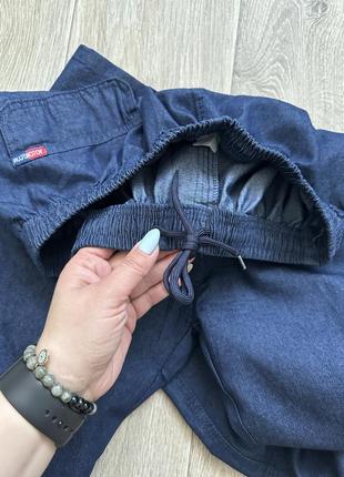 Тонкие летние джинсы на резинке большого размера джинсы спортивного типа лето6 фото