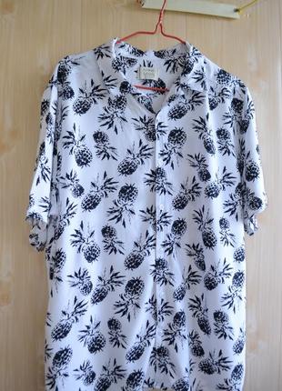 L/ легкая невесомая рубашка сорочка гавайка тенниска george
