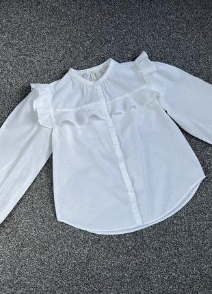 Льняная блуза рубашка h&amp;m