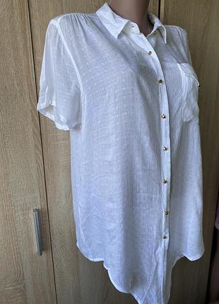 Рубашка белая 100% viscose
